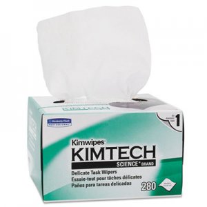 KIMTECH Kimwipes, Delicate Task Wipers, 1-Ply, 4 2/5 x 8 2/5, 280/Box KCC34155 34155