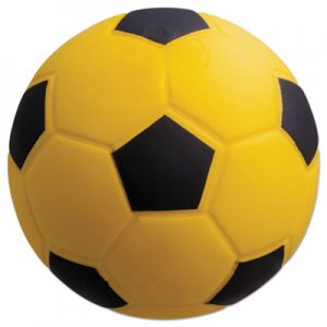 Champion Sports Coated Foam Sport Ball, For Soccer, Playground Size, Yellow CSISFC SFC