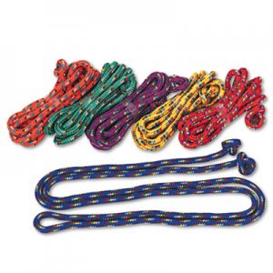 Champion Sports Braided Nylon Jump Ropes, 8ft, 6 Assorted-Color Jump Ropes/Set CSICR8SET CR8SET