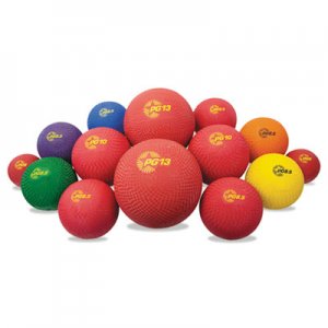 Champion Sports Playground Ball Set, Multi-Size, Multi-Color, Nylon, 14/Set CSIUPGSET1 UPGSET1