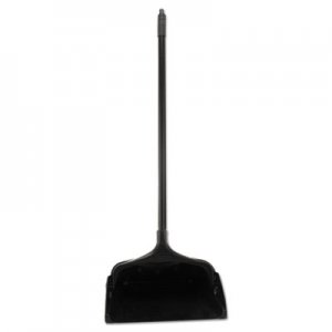 Rubbermaid Commercial Lobby Pro Upright Dustpan, w/Wheels, 12 1/2 ", Polypropylene w/Vinyl Coat, Black RCP253100BK FG253100BLA