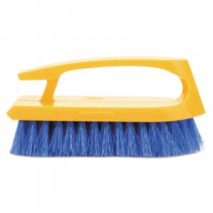 Rubbermaid Commercial Long Handle Scrub Brush, 6" Brush, Yellow Plastic Handle/Blue Bristles RCP6482COB FG648200COBLT
