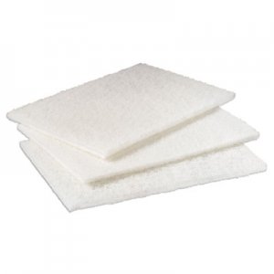 Scotch-Brite Light Duty Cleansing Pad, 6" x 9", White, 20/Pack, 3 Packs/Carton MMM98 98