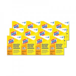 S.O.S Steel Wool Soap Pad, 15 Pads/Box, 12 Boxes/Carton CLO88320CT 88320