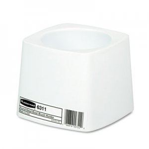 Rubbermaid Commercial Holder for Toilet Bowl Brush, White Plastic RCP631100WE FG631100WHT