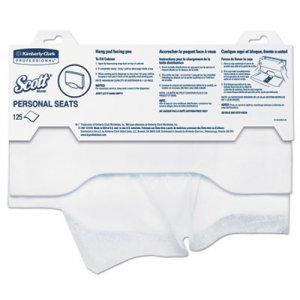 Scott Personal Seats Sanitary Toilet Seat Covers, 15 x 18, White, 125/Pack, 24 Packs/Carton KCC07410CT 07140