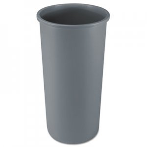 Rubbermaid Commercial Untouchable Waste Container, Round, Plastic, 22 gal, Gray RCP354600GY FG354600GRAY
