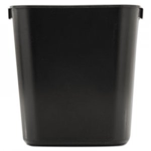 Rubbermaid Commercial Deskside Plastic Wastebasket, Rectangular, 3.5 gal, Black RCP295500BK FG295500BLA
