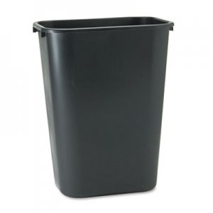 Rubbermaid Commercial Deskside Plastic Wastebasket, Rectangular, 10.25 gal, Black RCP295700BK FG295700BLA