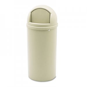 Rubbermaid Commercial Marshal Classic Container, Round, Polyethylene, 15 gal, Beige RCP816088BG FG816088BEIG
