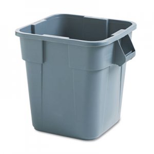 Rubbermaid Commercial Brute Container, Square, Polyethylene, 28 gal, Gray RCP352600GY FG352600GRAY