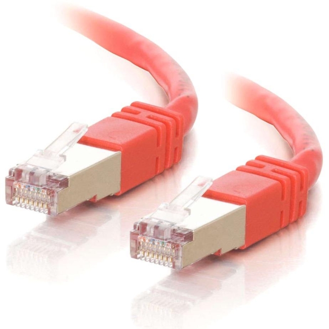 C2G 3 ft Cat5e Molded Shielded Network Patch Cable - Red 27242