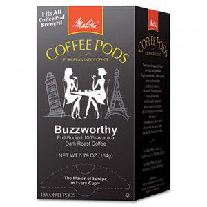 Melitta Coffee Pods, Buzzworthy (Dark Roast), 18 Pods/Box MLA75412 75412