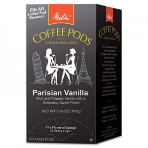 Melitta Coffee Pods, Parisian Vanilla, 18 Pods/Box MLA75411 75411
