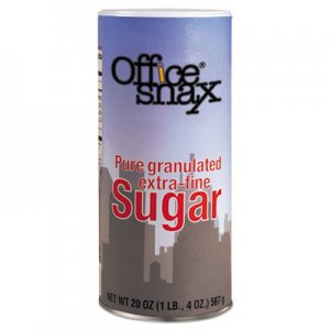 Office Snax Reclosable Canister of Sugar, 20 oz OFX00019 00019