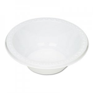 Tablemate Plastic Dinnerware, Bowls, 12oz, White, 125/Pack TBL12244WH 12244WH