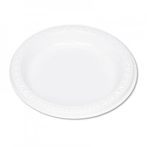 Tablemate Plastic Dinnerware, Plates, 6" dia, White, 125/Pack TBL6644WH 6644WH