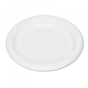 Tablemate Plastic Dinnerware, Plates, 7" dia, White, 125/Pack TBL7644WH 7644WH