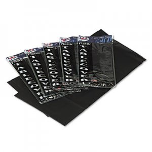 Tablemate Table Set Rectangular Table Covers, Heavyweight Plastic, 54 x 108, Black, 6/Pack TBL549BK 549-BK