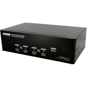 StarTech.com 4-Port Dual DVI USB KVM Switch with Audio and USB 2.0 Hub SV431DD2DUA