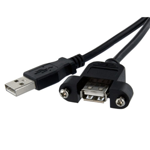 StarTech.com 1 ft Panel Mount USB Cable A to A - F/M USBPNLAFAM1