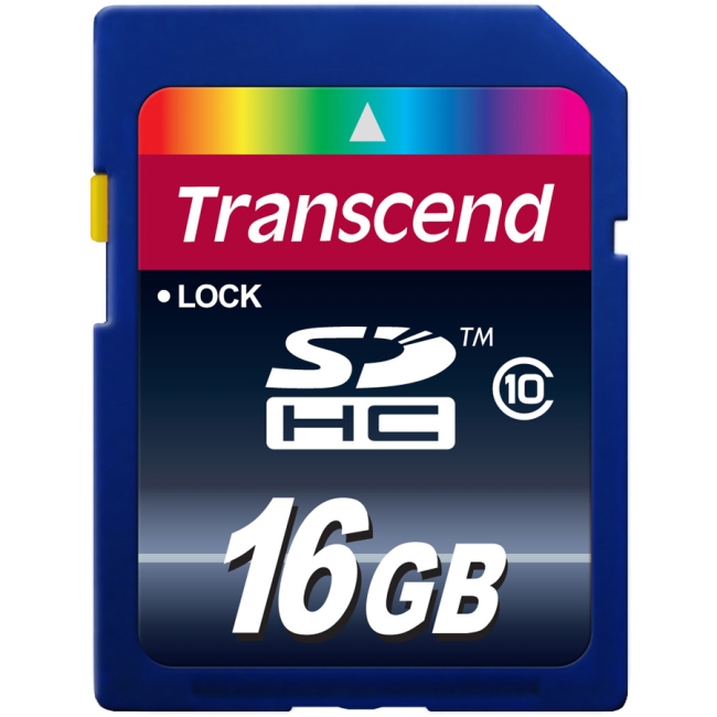 Transcend 16GB Secure Digital High Capacity (SDHC) Card - Class 10 TS16GSDHC10 SDHC10