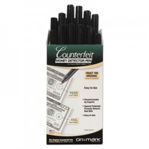 Dri-Mark Smart Money Counterfeit Bill Detector Pen for Use w/U.S. Currency, Dozen DRI351R1 351R-1