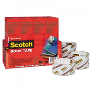 Scotch Book Tape Value Pack, 3" Core, (2) 1.5" x 15 yds, (4) 2" x 15 yds, (2) 3