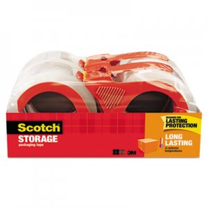 Scotch Storage Tape with Dispenser, 3" Core, 1.88" x 38.2 yds, Clear, 4/Pack MMM3650S4RD 3650S-4RD