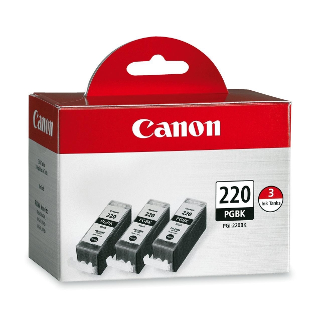 Canon PGI220BK Combo-Pack Ink Cartridges PGI220BK3PK PGI-220BK