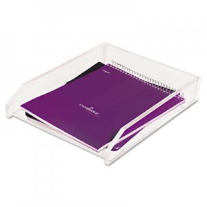 Kantek Clear Acrylic Letter Tray, 1 Section, Letter Size Files, 10.5" x 13.75" x 2.5", Clear KTKAD10