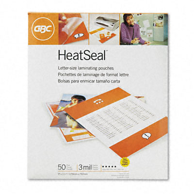 Swingline HeatSeal Laminating Pouches, 3 mil, 9 x 11-1/2, 50/Box 3745690 GBC3745690