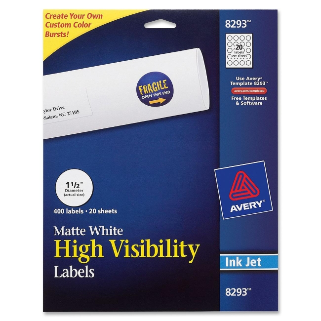 Avery High Visibility Label 8293