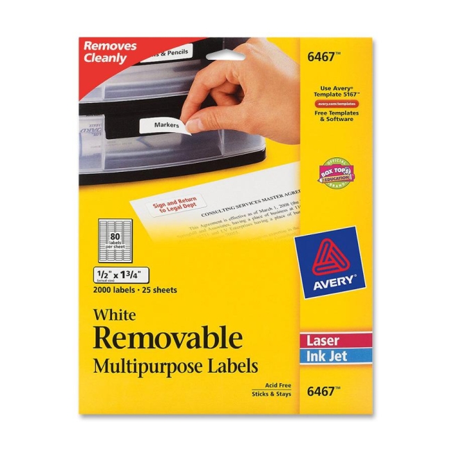 Avery Removable Label 6467