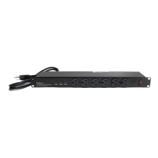 StarTech.com 1U Rackmount 16 Outlet PDU Power Distribution Unit RKPW161915