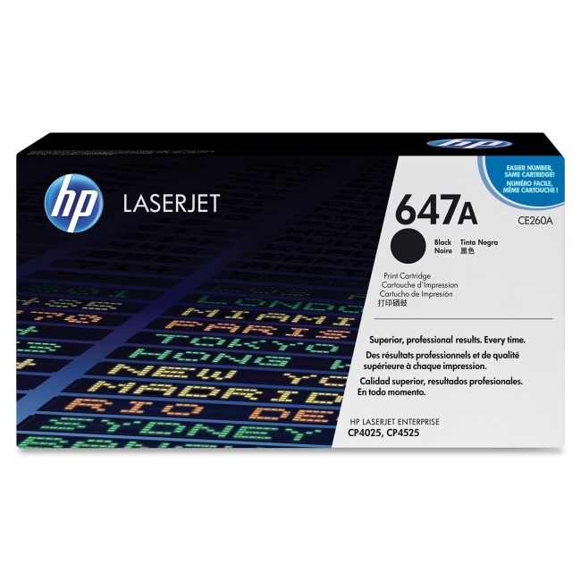 HP Black Original LaserJet Toner Cartridge CE260A 647A