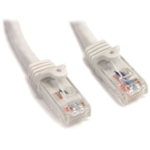 Startech : 2M CAT6 WHITE SNAGLESS GIGABIT ETHERNET RJ45 cable MALE TO MALE