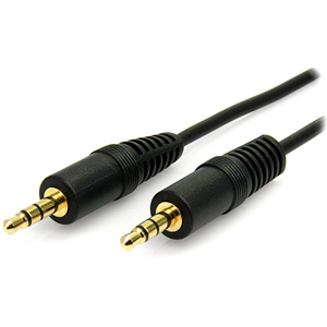 StarTech.com 1ft Slim 3.5mm Stereo Audio Cable - M/M MU1MMS