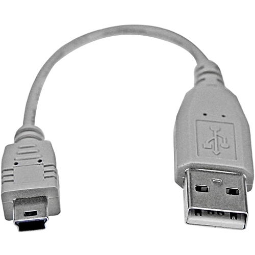 StarTech.com 6in Mini USB 2.0 Cable - A to Mini B USB2HABM6IN