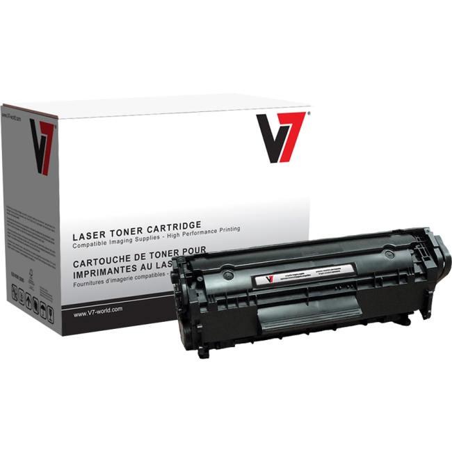 V7 Black Toner Cartridge (High Yield) For HP LaserJet 1010, 1012, 1015, 1018, 10 V712XP