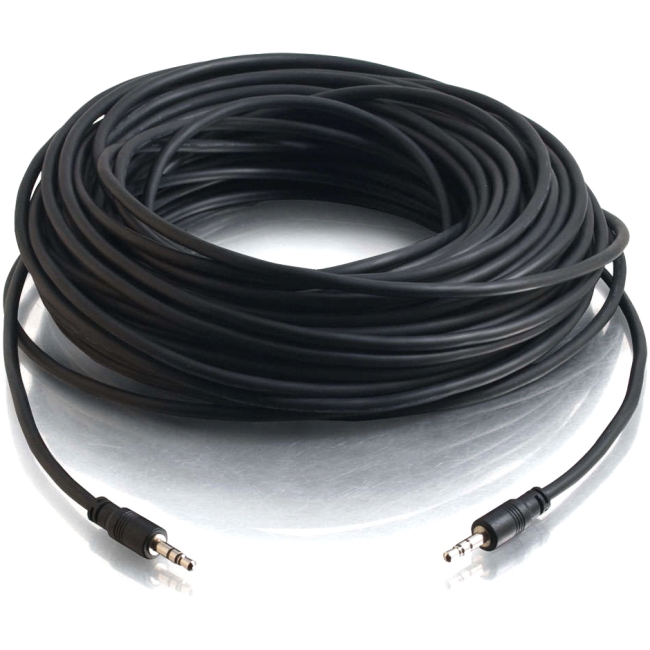 C2G 25ft CMG-Rated 3.5mm Stereo Audio Cable With Low Profile Connectors 40107