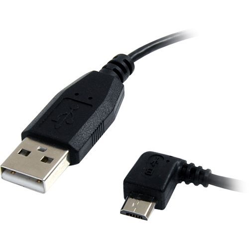 StarTech.com 1 ft Micro USB Cable - A to Left Angle Micro B UUSBHAUB1LA