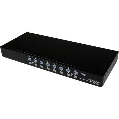 StarTech.com 16 Port 1U Rack Mount USB KVM Switch Kit w/ OSD & Cables SV1631DUSBUK