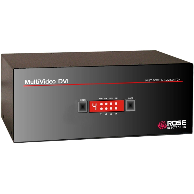 Rose Electronics KVM Switch MDM-4T3DDL/A1