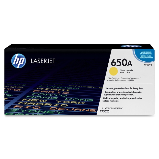 HP Yellow Original LaserJet Toner Cartridge CE272A 650A