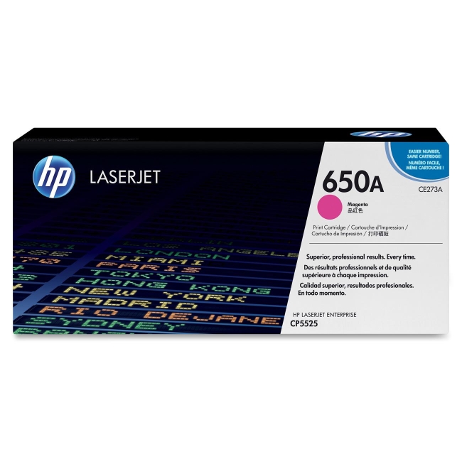 HP Magenta Original LaserJet Toner Cartridge CE273A 650A