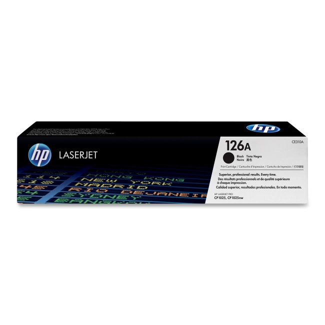 HP Black Original LaserJet Toner Cartridge CE310A 126A