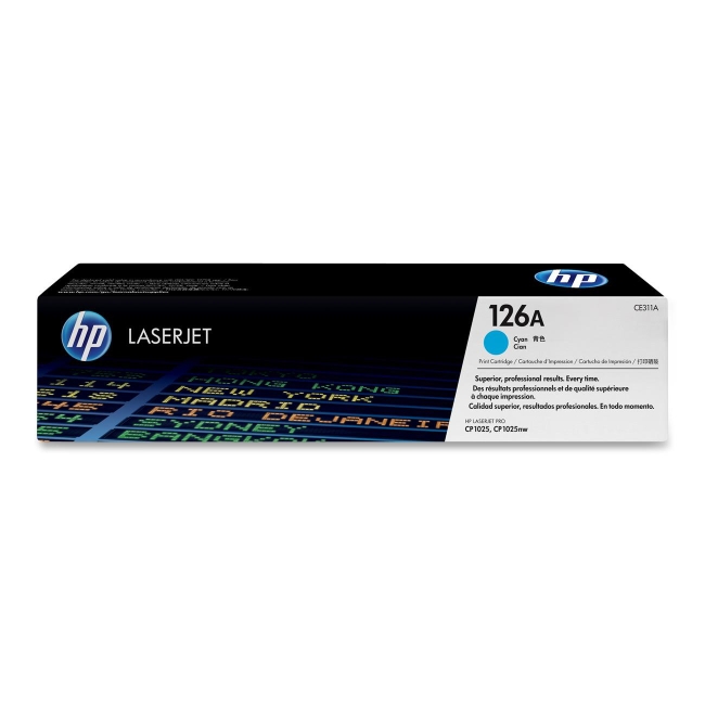 HP Cyan Original LaserJet Toner Cartridge CE311A 126A