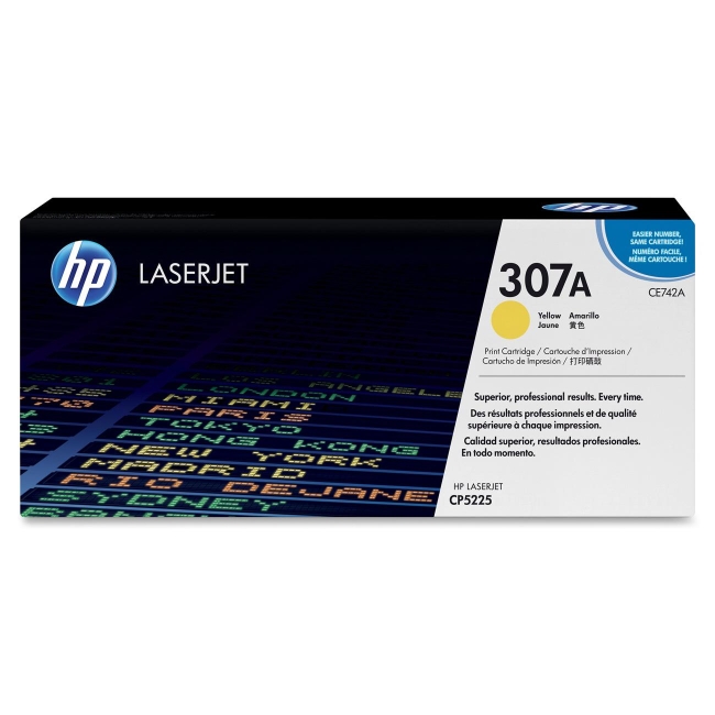 HP Yellow Original LaserJet Toner Cartridge CE742A 307A