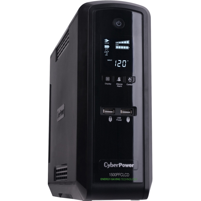 CyberPower UPS 1500VA 900W PFC compatible Pure sine wave CP1500PFCLCD